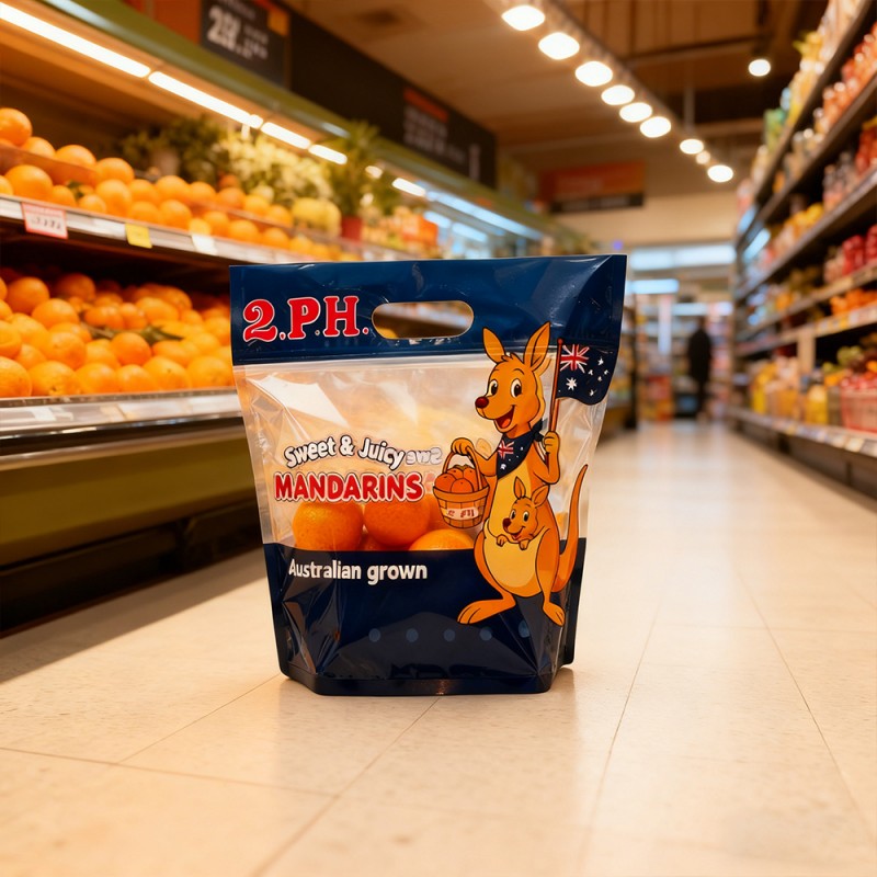 Túi dây kéo tự đứng thoáng khí trái cây tươi